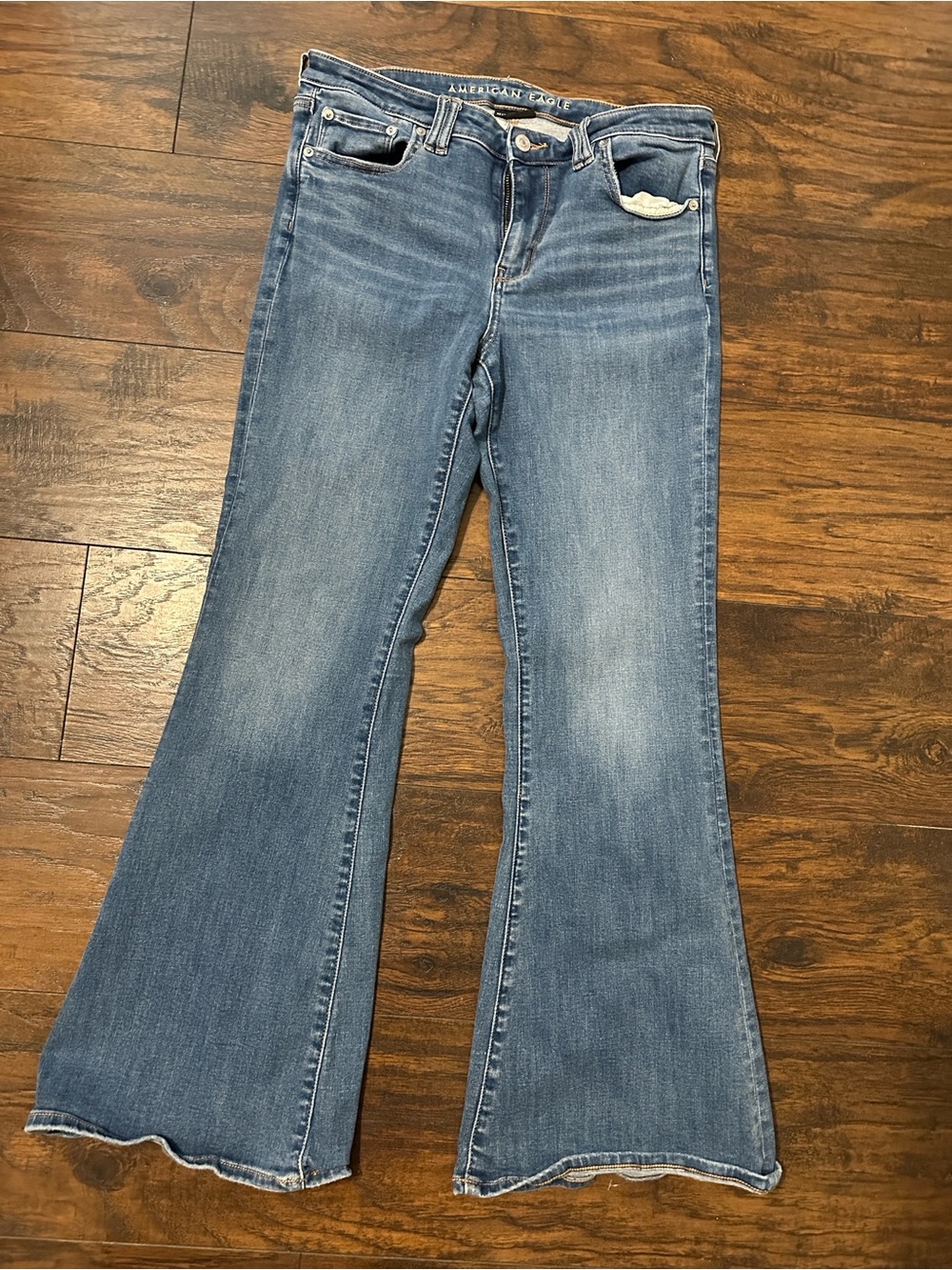 American Eagle Outfitters Womens Light Blue Flare Jeans